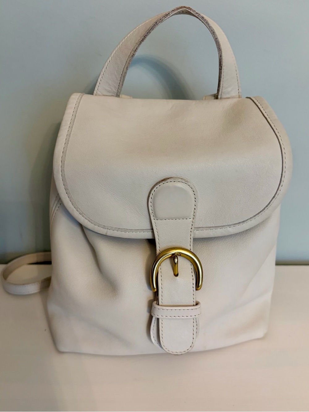 Vintage 1995 Coach Soho Bantam Backpack 4152 Bone White USA Made